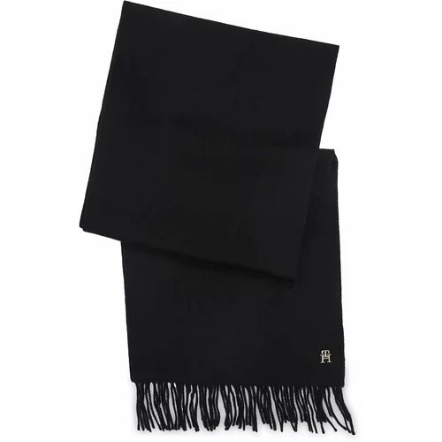 Tommy Hilfiger Ruta Cashmere Chic Woven Scarf AW0AW15344 Black BDS