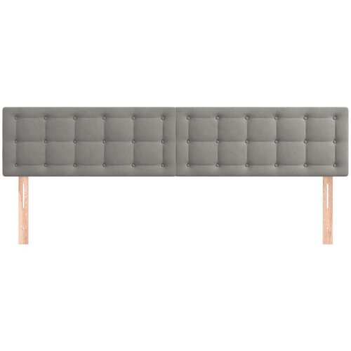  Uzglavlja 2 kom svjetlosiva 90x5x78/88 cm bar&amp;scaron;unasta Slike
