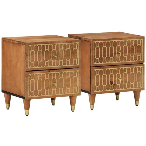 vidaXL Noćni ormarići 2 kom 40 x 33 x 46 cm od masivnog drva manga Cene