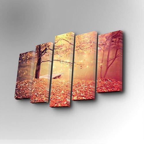 Wallity 5PUC-049 multicolor decorative canvas painting (5 pieces) Cene