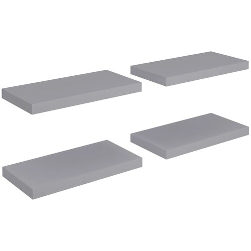 Maison Chic 4 kosi Stenske Police - Viseče police sive 50x23x3,8 cm MDF, (21793916) Cene