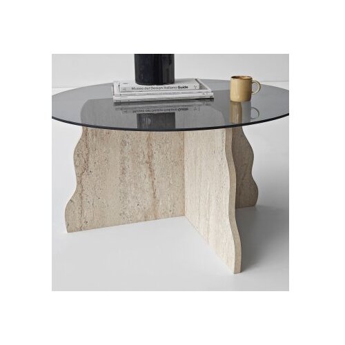 Hanah home sto za dnevnu sobu butterfly travertine fume Slike