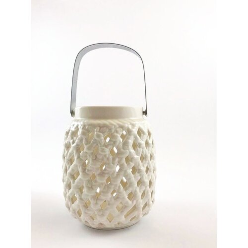 MAISON ADORABLE Keramički svećnjak CASA 23cm, Beli Slike