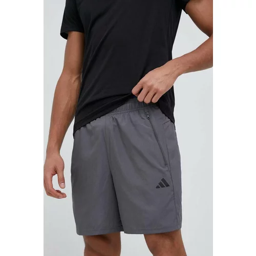 Adidas Kratke hlače za vadbo Train Essentials siva barva