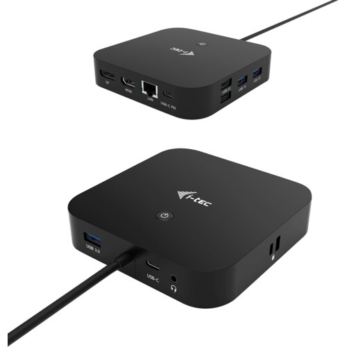 I-TEC C31HDMIDPDOCKPD priključna stanica i replikator porta za prijenosno računalo Žičano USB 3.2 Gen 1 (3.1 Gen 1) Type-C Crno Slike