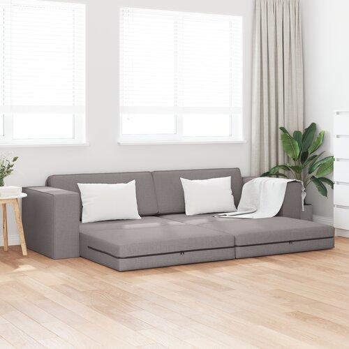 vidaXL talni kavč postelja 2 v 1 taupe 245x150x60.5 cm tkanina Cene