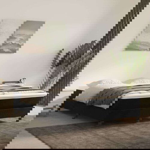 vidaXL Madrac s džepičastim oprugama crni 140x190x20 cm baršunasti Cijene