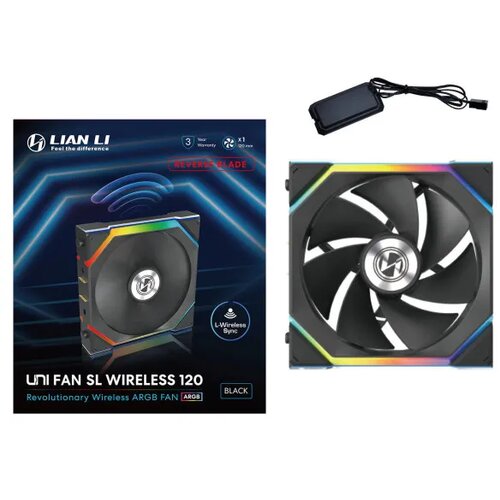 Lian Li 12RSL1W1B ventilator  uni fan tl wireless argb, pwm - reverse blade 120mm Cene