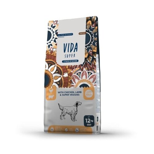 Craftia VIDA SUPER HUNTING Suha hrana za odrasle pse srednjih i velikih rasa sa piletinom, jagnjetinom i super veggies, 12 kg Cijene