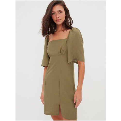 Trendyol Khaki Women&amp;#039;s Short Dress with Loose Sleeves - Women&amp;#039;s Slike