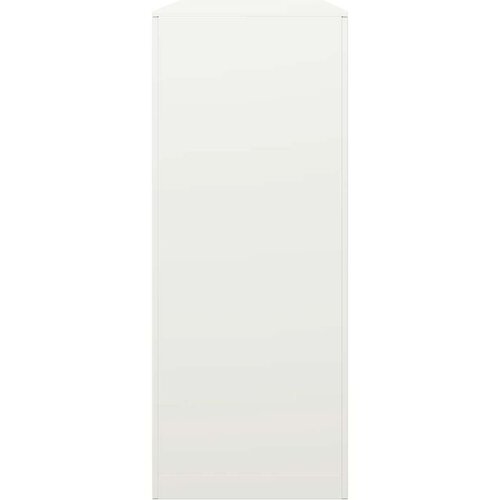  Stalak za drva za ogrjev bijeli 100x40x100 cm čelični Slike