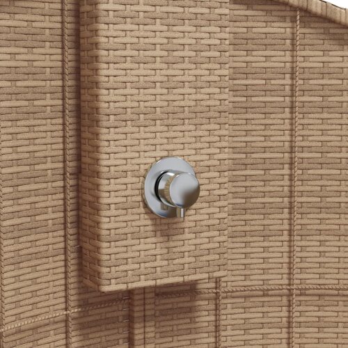  tu&amp;scaron; sivi 100x100x241,5 cm poliratana i bagremovog drva Slike