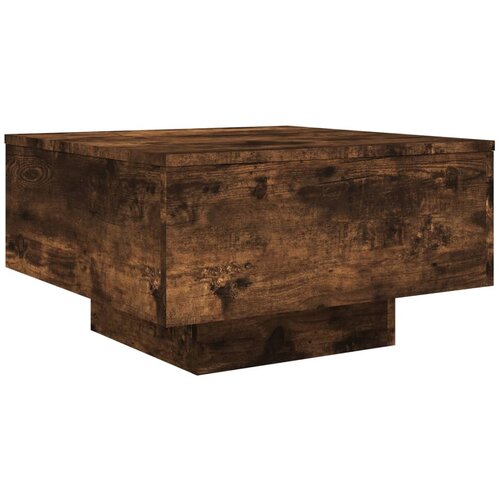 Maison Chic Klubska mizica - kavna mizica - Nizka mizica dimljeni hrast 55x55x31 cm inženirski les, (21755315) Cene