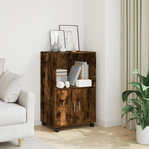 VidaXL Ormarić s kotačima boja hrasta 55x40x91 cm konstruirano drvo Slike