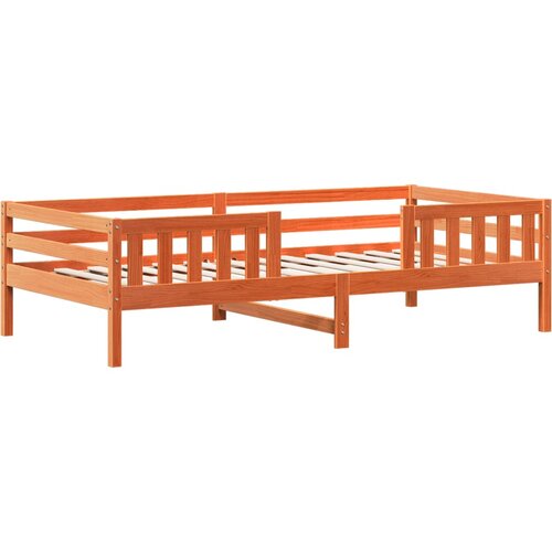 VidaXL Posteljni okvir medeno rjav 90x190 cm trdna borovina, (21242952) Slike