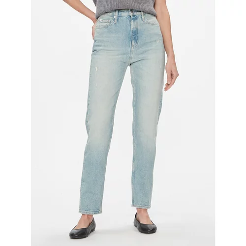 Calvin Klein Jeans Jeans hlače Authentic Slim Straight J20J222864 Modra Slim Fit