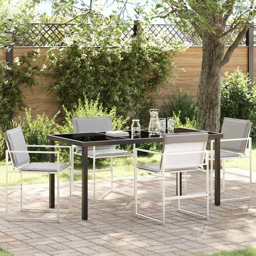  Vrtni set za objed 5 pcs Bijela 160 x 80 x 73 cm Cijene