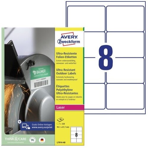 Avery Zweckform Etikete zweckform l7914 99,1x67,7mm 1/40, (21290220) Cene