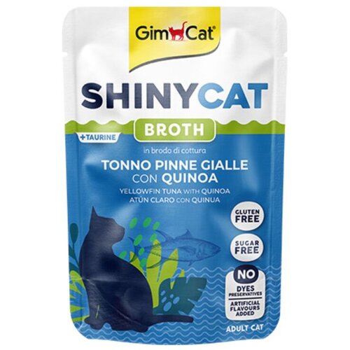 Gimcat Vlažna hrana za mačke Shinycat, Žutorepa tuna i kinoa, 70g Slike