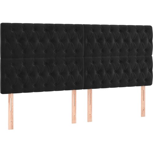  LED uzglavlje crno 180x7x118/128 cm bar&amp;scaron;unasto Slike