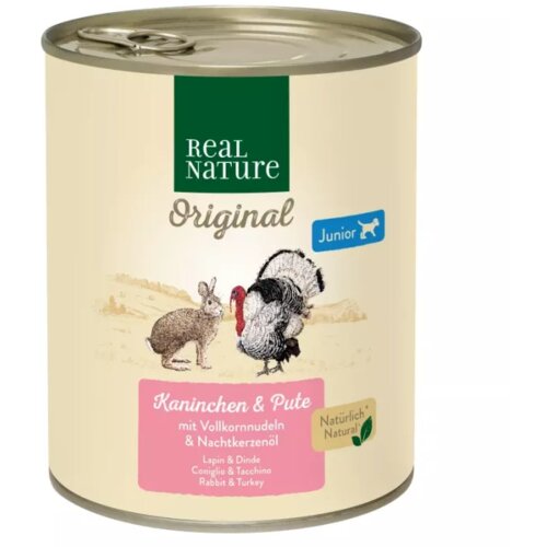 Real Nature Junior divji kunec in puran 800g konzerva Cene