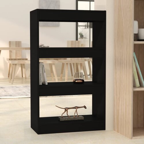 VidaXL knjižna omara/pregrada črna 60x30x103 cm iverna plo&amp;scaron;ča Slike