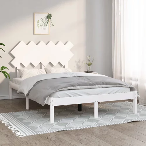  za krevet bijeli 120 x 200 cm od masivnog drva
