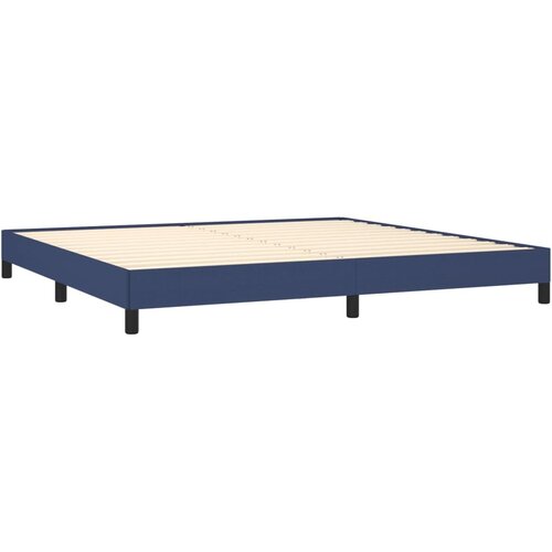  Okvir za krevet bez madraca plavi 200x200 cm od tkanine Slike