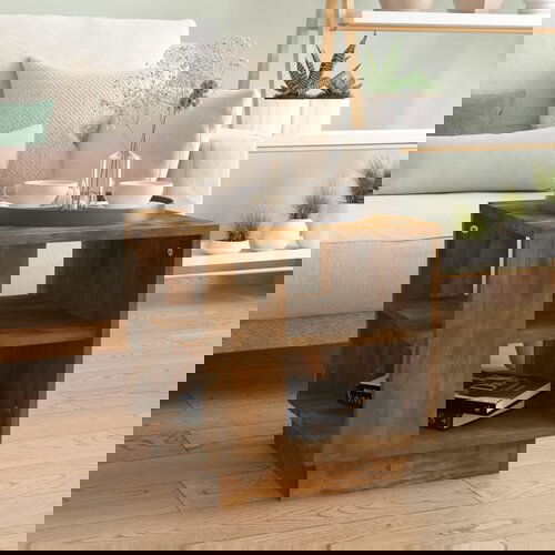 Furnova Klubska mizica dimljeni hrast 40x40x43 cm konstruiran les, (21914806) Slike