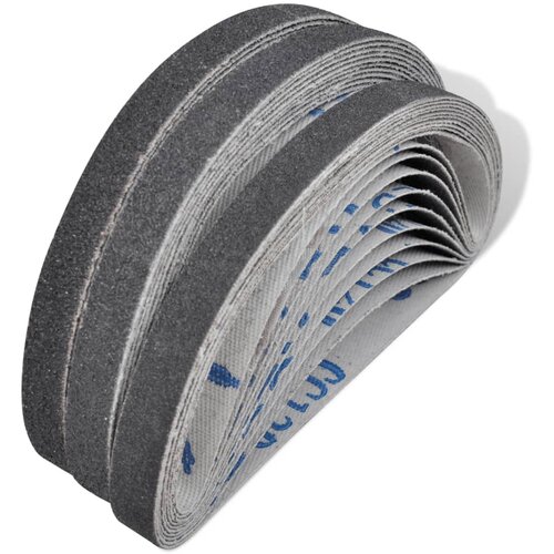 vidaXL brusilni pasovi 30 kosov granulacije 60, 80, 120 10 mm x 330 mm, (20723051) Cene