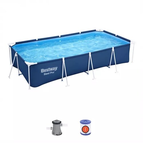 Bestway Steel Pro porodični bazen 4.00x2.11x0.81m sa filter pumpom Slike