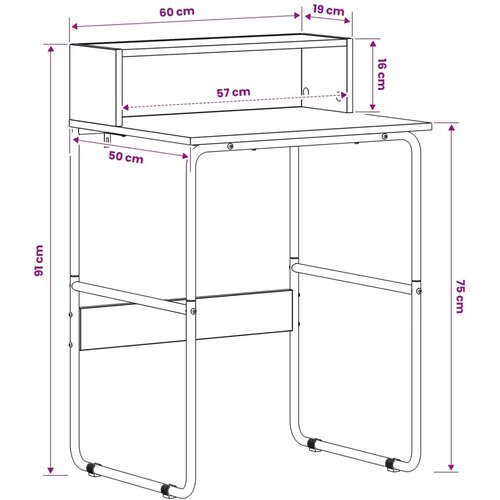  Stol s pohranom Dimljeni hrast 60 x 50 x 91 cm - Dimljeni hrast 60 x 50 x 91 cm Slike