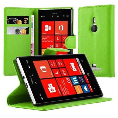 Cadorabo Ohi&scaron;je, združljivo z Nokia Lumia 925 v mravljično zelena - Za&scaron;čitni ovitek z magnetnim zapiranjem, stoječo funkcijo in režo za kartice, (20557239) Cene