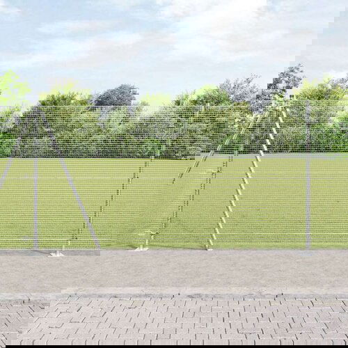 VidaXL zavarena ogradna mreža s 7 pocinčanih stubova 1,2x10 m Slike