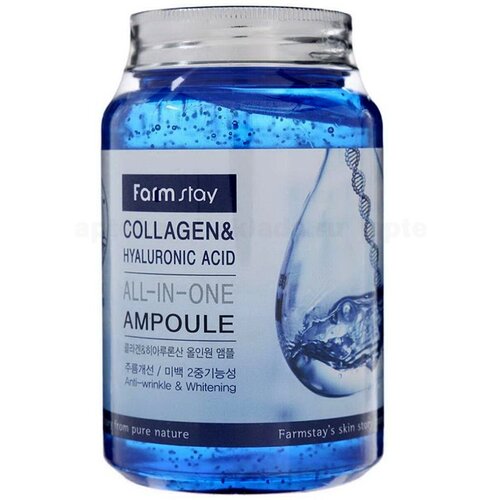 Farmstay ampulski serum za lice sa hijaluronskom kiselinom i kolagenom Slike
