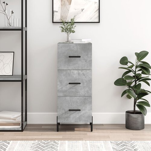 The Living Store Komoda betonsko siva 34,5x34x90 cm inženirski les - Komoda, (21662043) Slike