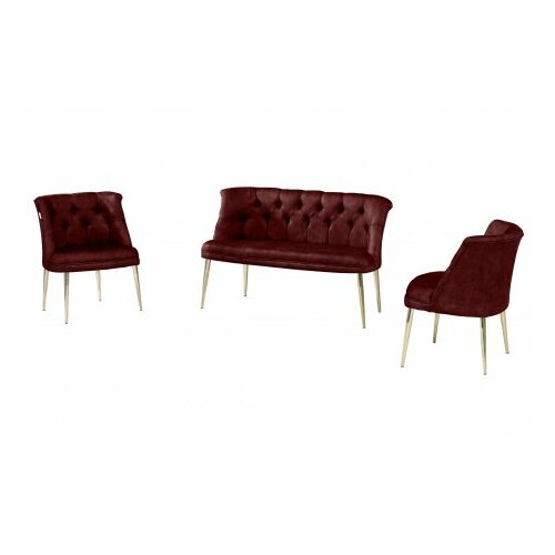 Atelier Del Sofa sofa i fotelja roma gold metal claret red Slike