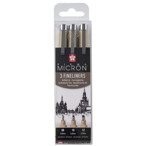  Set tehničkih olovaka SAKURA PIGMA MICRON set BROAD 3 kom KORIŠTENO Cijene