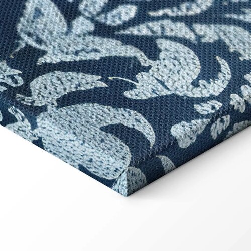  Slika - Retro Ornament Decorative Motif in Worn Blues 30x20 Standard Slike
