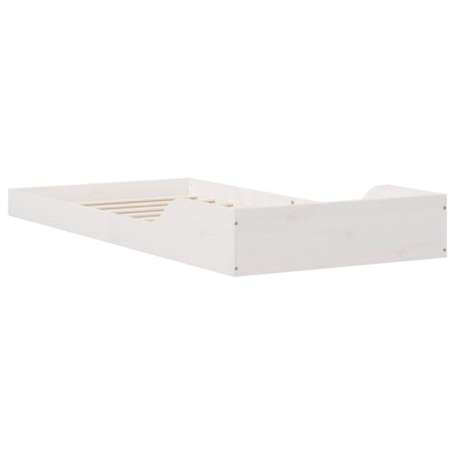 VidaXL krevetna konstrukcija bijela 80 x 200 cm masivna borovina Slike