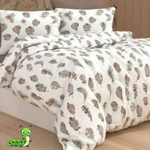 posteljina za bračni krevet - feather beige Slike