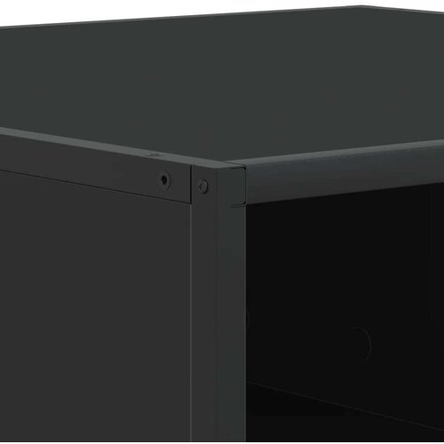 VidaXL Stolić za kavu crni 80x80x30 cm konstruirano drvo i metal Slike