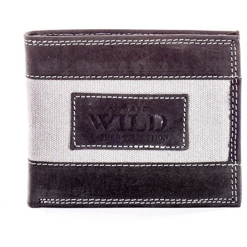Fashion Hunters leather wallet for a man with a textile insert Slike