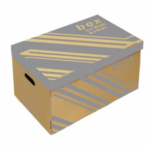 kutija arhivska-kontejner za arhivske kutije i registratore s poklopcem fornax 403404 sivo-braon Slike