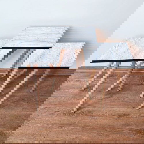 Hanah home 3Shp243 - light blue light bluewhite nesting table (3 pieces) Cene