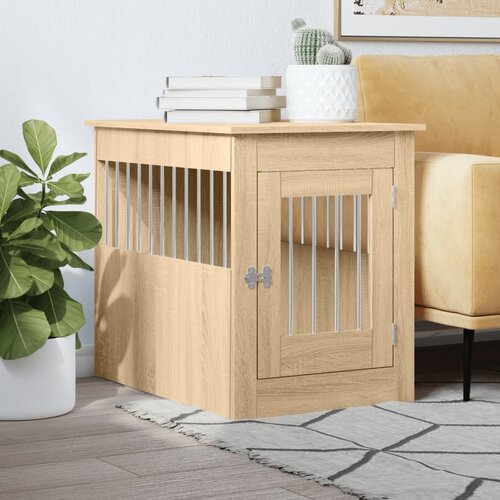 vidaXL Boks za psa sonoma hrast 55x80x68 cm inženirski les Cene