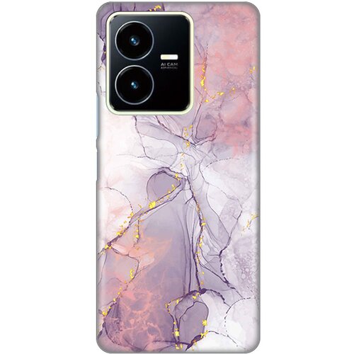 Silikonska maska za Vivo Y22s/Y35 Pink Marble Print šarena Slike