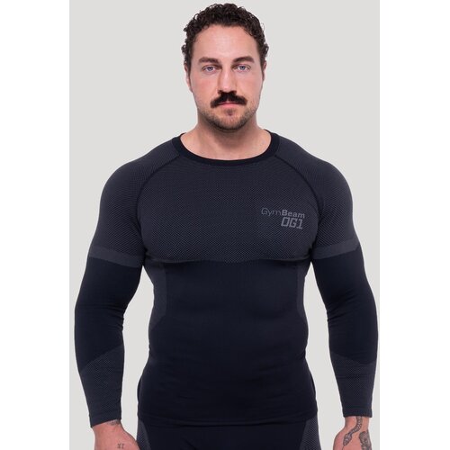 GymBeam OG1 Seamless Longsleeve Black/Grey XL Cene
