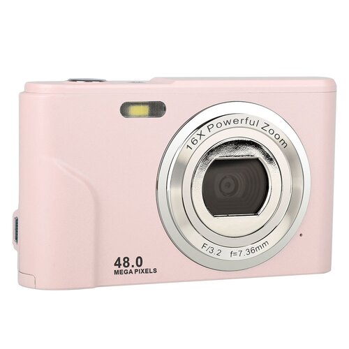 Venisymlis Digitalna Kamera Tiktok Student Mini Vlog Camera 32G Pomnilniška Kartica - Svetlo Roza, (22097668) Cene