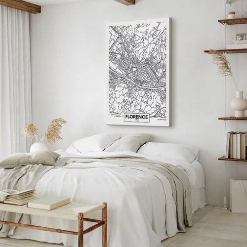  Slika - Florence Map (1 Part) Vertical 40x60 Premium Print Cene